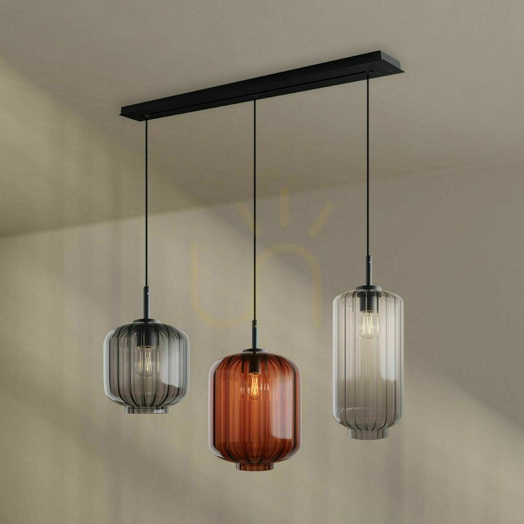 Zobrazit Lustr s.luce Velo 3x E27, vícebarevný, Ø 18/20/25 cm, 120 cm Lustr s.luce Velo 3x E27, vícebarevný, Ø 18/20/25 cm, 120 cm