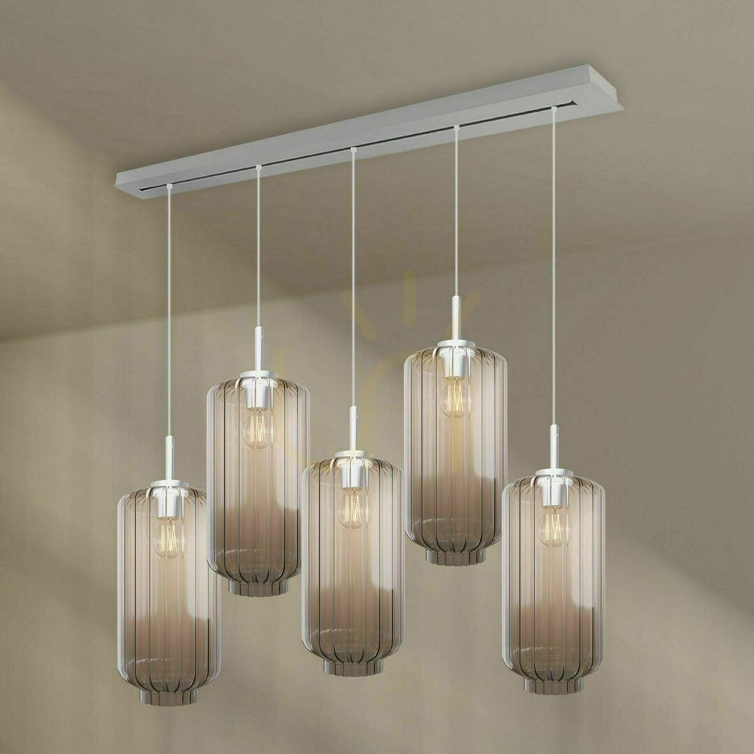 Zobrazit Lustr s.luce Velo 5x E27 vícebarevný Ø 18 cm, 150 cm Lustr s.luce Velo 5x E27 vícebarevný Ø 18 cm, 150 cm