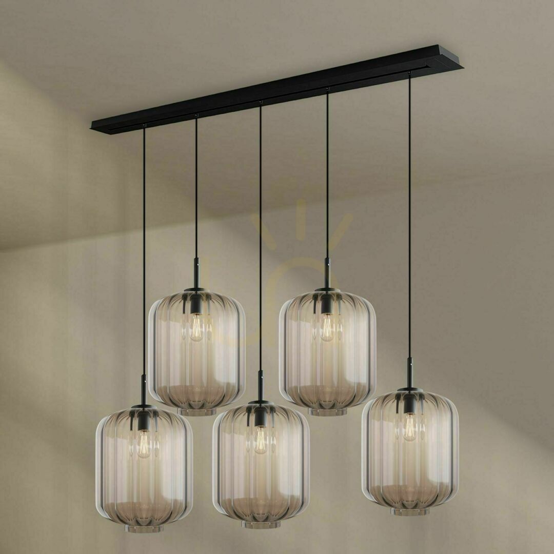 Zobrazit Lustr s.luce Velo 5ramenný hnědý skleněný moderní Ø25 cm Lustr s.luce Velo 5ramenný hnědý skleněný moderní Ø25 cm