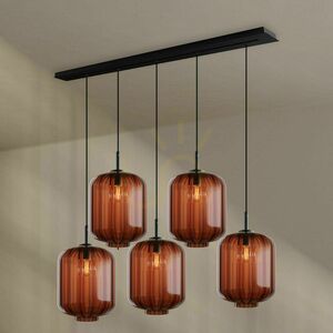 Lustr s.luce Velo 5ramenný hnědý skleněný moderní Ø25 cm 0 Lustr s.luce Velo 5ramenný hnědý skleněný moderní Ø25 cm small 0