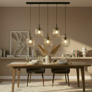 Lustr s.luce Velo černý 5ramenný skleněný Ø 20 cm, moderní 5x E27 1 Lustr s.luce Velo černý 5ramenný skleněný Ø 20 cm, moderní 5x E27 small 1