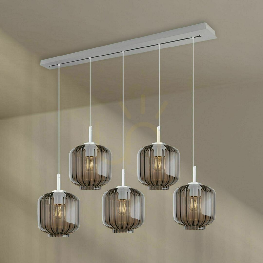 Pohled Lustr s.luce Velo černý 5ramenný skleněný Ø 20 cm, moderní 5x E27 Lustr s.luce Velo černý 5ramenný skleněný Ø 20 cm, moderní 5x E27