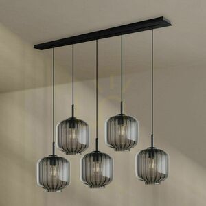 Lustr s.luce Velo černý 5ramenný skleněný Ø 20 cm, moderní 5x E27 6 Lustr s.luce Velo černý 5ramenný skleněný Ø 20 cm, moderní 5x E27 small 6