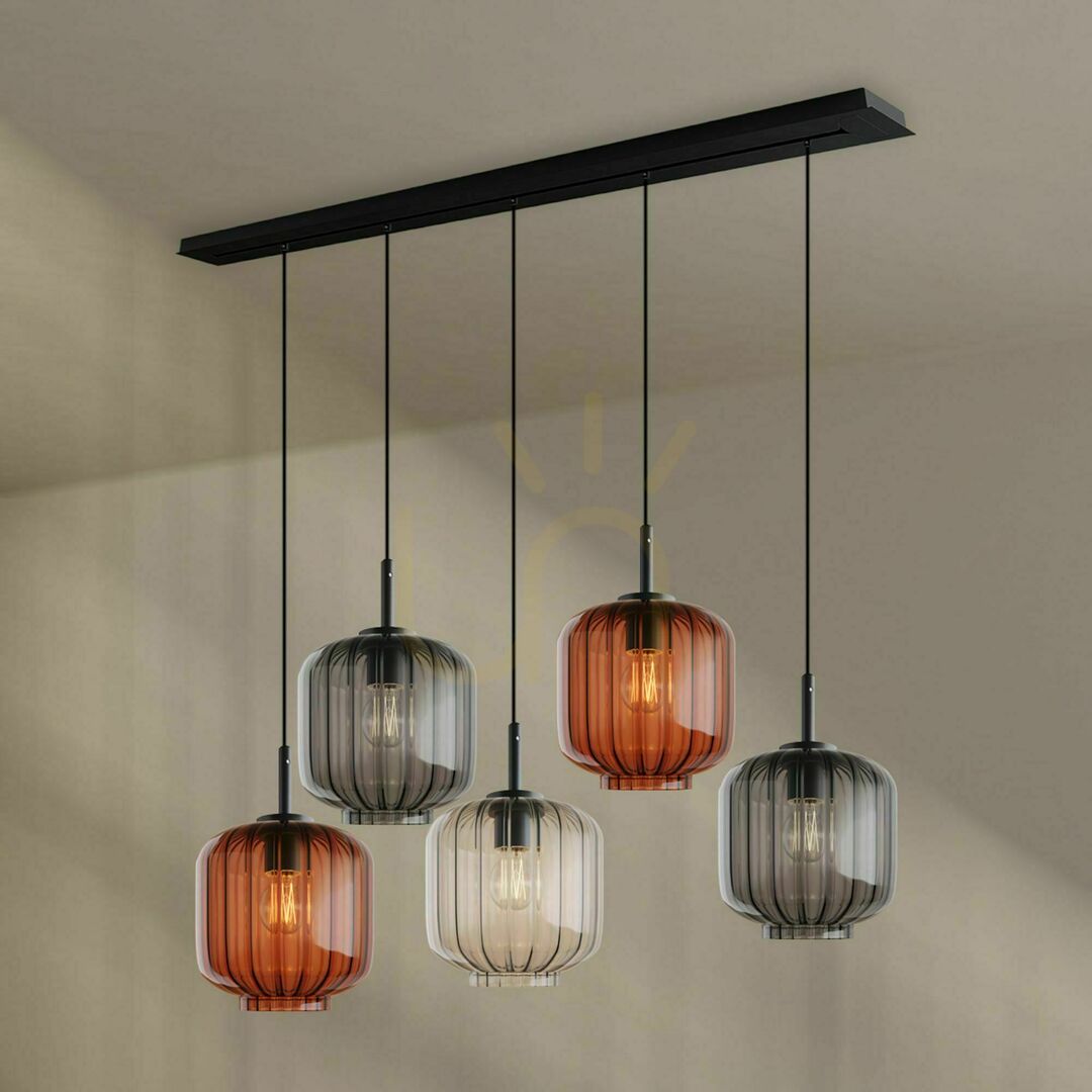 Zobrazit Lustr s.luce Velo černý 5ramenný skleněný Ø 20 cm, moderní 5x E27 Lustr s.luce Velo černý 5ramenný skleněný Ø 20 cm, moderní 5x E27
