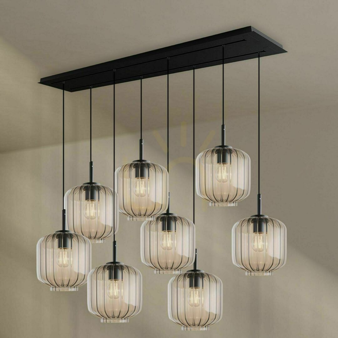 Zobrazit Lustr s.luce Velo 8ramenný transparentní sklo 20 cm 160 cm Lustr s.luce Velo 8ramenný transparentní sklo 20 cm 160 cm