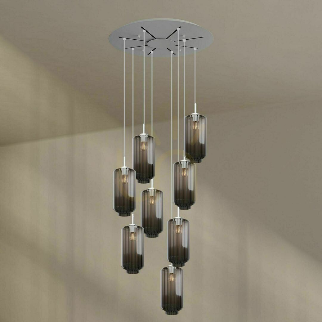 Zobrazit Lustr s.luce Velo 8ramenný hnědý skleněný kovový 80 cm Lustr s.luce Velo 8ramenný hnědý skleněný kovový 80 cm
