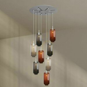 Lustr s.luce Velo 8x E27 sklo kov průhledný Ø80 cm 10 Lustr s.luce Velo 8x E27 sklo kov průhledný Ø80 cm small 10