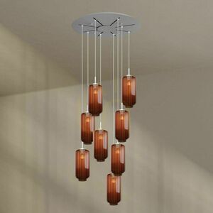 Lustr s.luce Velo 8x E27 sklo kov průhledný Ø80 cm 7 Lustr s.luce Velo 8x E27 sklo kov průhledný Ø80 cm small 7