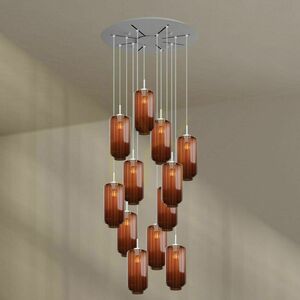 Lustr s.luce Velo 12 světel hnědý sklo kov Ø 80 cm 7 Lustr s.luce Velo 12 světel hnědý sklo kov Ø 80 cm small 7
