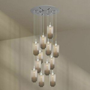 Lustr s.luce Velo 12 světel hnědý sklo kov Ø 80 cm 9 Lustr s.luce Velo 12 světel hnědý sklo kov Ø 80 cm small 9
