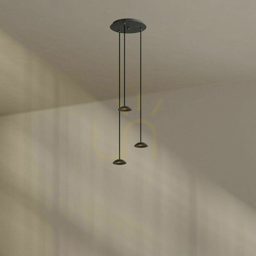 Kontrola Závěsné LED svítidlo s.luce Santa Air 3 černé Ø 40 cm, stmívatelné Závěsné LED svítidlo s.luce Santa Air 3 černé Ø 40 cm, stmívatelné