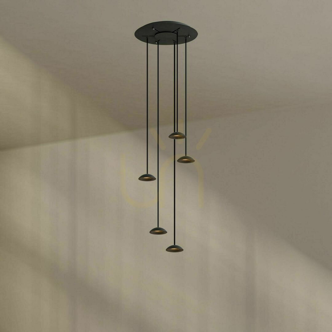 Kontrola Lustr s.luce Santa Air LED černý 5x LED 55 W Ø 60 cm stmívatelný Lustr s.luce Santa Air LED černý 5x LED 55 W Ø 60 cm stmívatelný