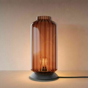 Stolní lampa s.luce Velo Glass hnědá sklo kov E27 30 cm s vypínačem 9 Stolní lampa s.luce Velo Glass hnědá sklo kov E27 30 cm s vypínačem small 9