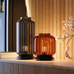 Stolní lampa s.luce Velo Glass hnědá sklo kov E27 30 cm s vypínačem 0 Stolní lampa s.luce Velo Glass hnědá sklo kov E27 30 cm s vypínačem small 0