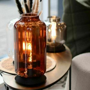 Stolní lampa s.luce Velo Glass hnědá sklo kov 36 cm vypínač small 2