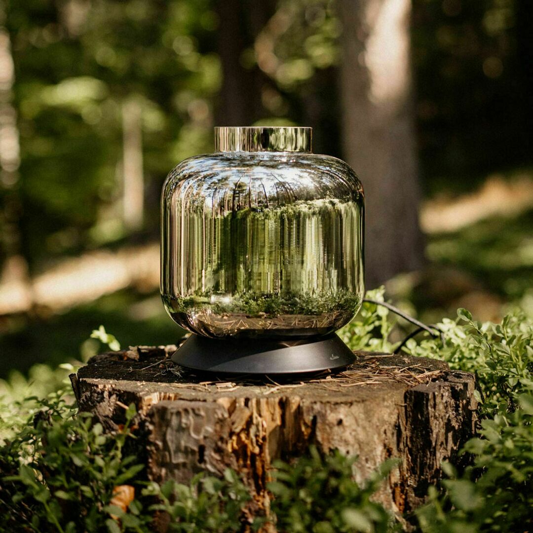 Pohled Stolní lampa s.luce Velo Glass z průhledného skla, E27, stmívatelná Stolní lampa s.luce Velo Glass z průhledného skla, E27, stmívatelná