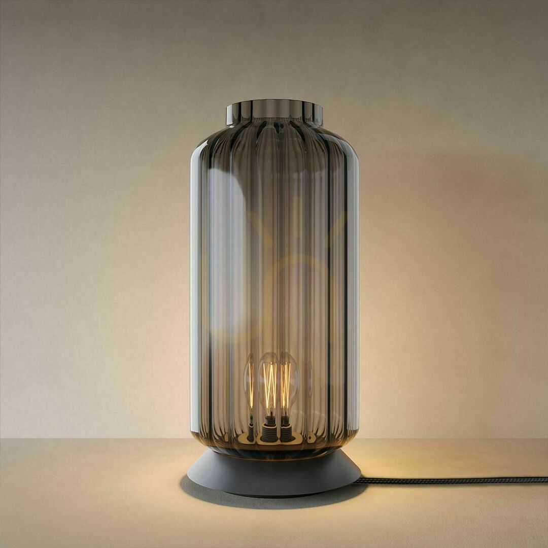 Kontrola Stolní lampa s.luce Velo Glass černá sklo E27 23 cm Stolní lampa s.luce Velo Glass černá sklo E27 23 cm