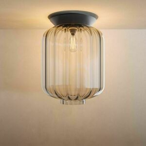 Přisazené stropní svítidlo s.luce Velo skleněné hnědé E27, 18 cm small 7