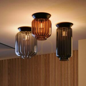 Přisazené stropní svítidlo s.luce Velo černé sklo E27 20 cm 0 Přisazené stropní svítidlo s.luce Velo černé sklo E27 20 cm small 0