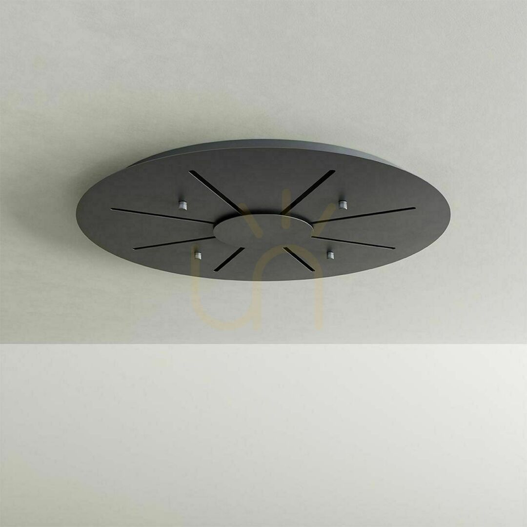 Pohled Závěsné LED svítidlo s.luce Santa Air černé Ø 80 cm 8 světel Závěsné LED svítidlo s.luce Santa Air černé Ø 80 cm 8 světel
