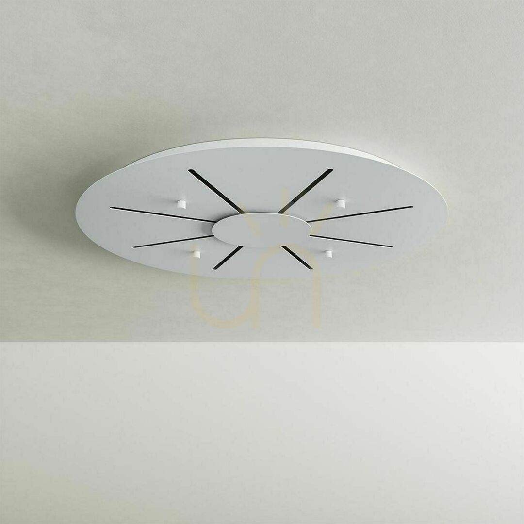 Náhled Závěsné LED svítidlo s.luce Santa Air černé Ø 80 cm 8 světel Závěsné LED svítidlo s.luce Santa Air černé Ø 80 cm 8 světel