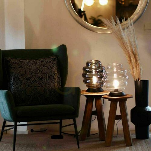 Kontrola Stolní lampa s.luce Velo černá skleněná E27 stmívatelná 31 cm