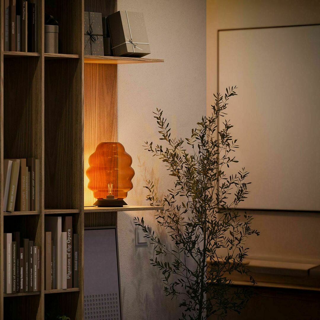 Pohled Stolní lampa s.luce Velo černá skleněná E27 stmívatelná 31 cm Stolní lampa s.luce Velo černá skleněná E27 stmívatelná 31 cm