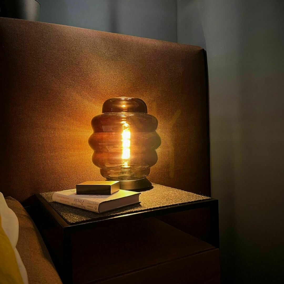 Zobrazit Stolní lampa s.luce Velo černá skleněná E27 stmívatelná 31 cm Stolní lampa s.luce Velo černá skleněná E27 stmívatelná 31 cm