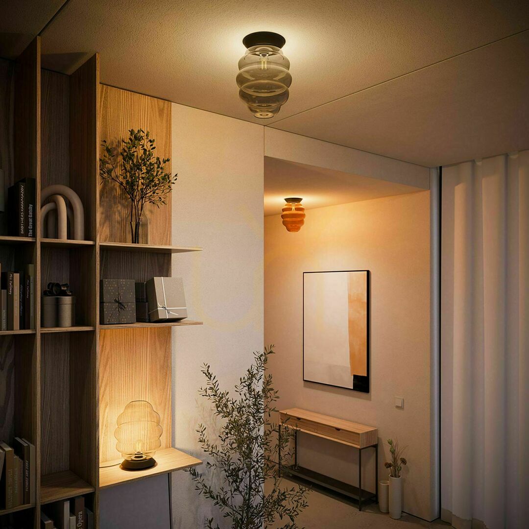 Kontrola Stropní svítidlo s.luce Echos sklo černé E27 25 cm Stropní svítidlo s.luce Echos sklo černé E27 25 cm