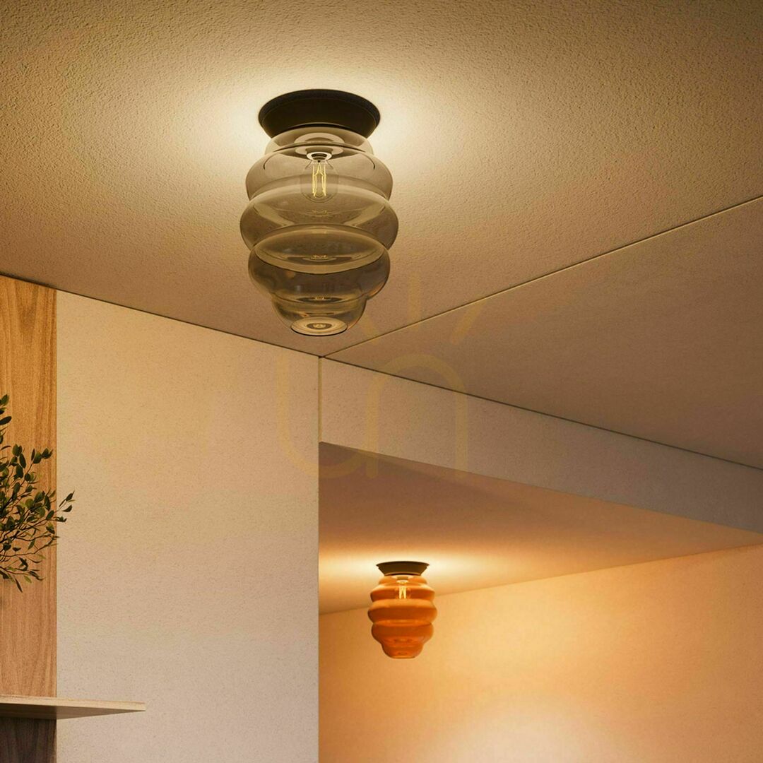 Kontrola Stropní svítidlo s.luce Echos sklo černé E27 25 cm Stropní svítidlo s.luce Echos sklo černé E27 25 cm
