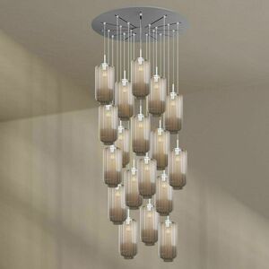 Závěsné svítidlo s.luce Velo hnědé sklo 20x E27 Ø 18 cm 9 Závěsné svítidlo s.luce Velo hnědé sklo 20x E27 Ø 18 cm small 9