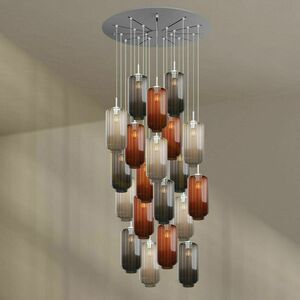 Lustr s.luce Velo hnědý skleněný 20x E27 Ø 120 cm 10 Lustr s.luce Velo hnědý skleněný 20x E27 Ø 120 cm small 10