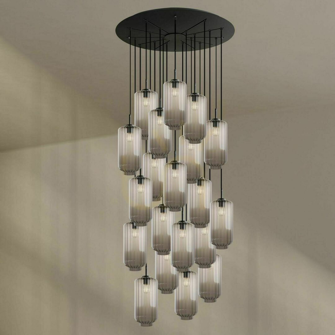Zobrazit Lustr s.luce Velo hnědý skleněný 20x E27 Ø 120 cm Lustr s.luce Velo hnědý skleněný 20x E27 Ø 120 cm