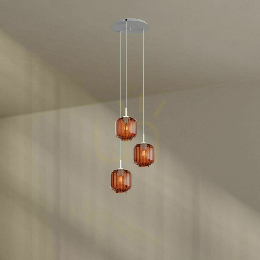 Kontrola Lustr s.luce Velo 3x E27 hnědý sklo a kov Ø 20 cm, moderní іні? Lustr s.luce Velo 3x E27 hnědý sklo a kov Ø 20 cm, moderní іні?