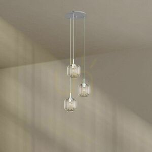 Lustr s.luce Velo 3x E27 sklo kov průhledný Ø 20 cm 500 cm, stmívatelný small 7