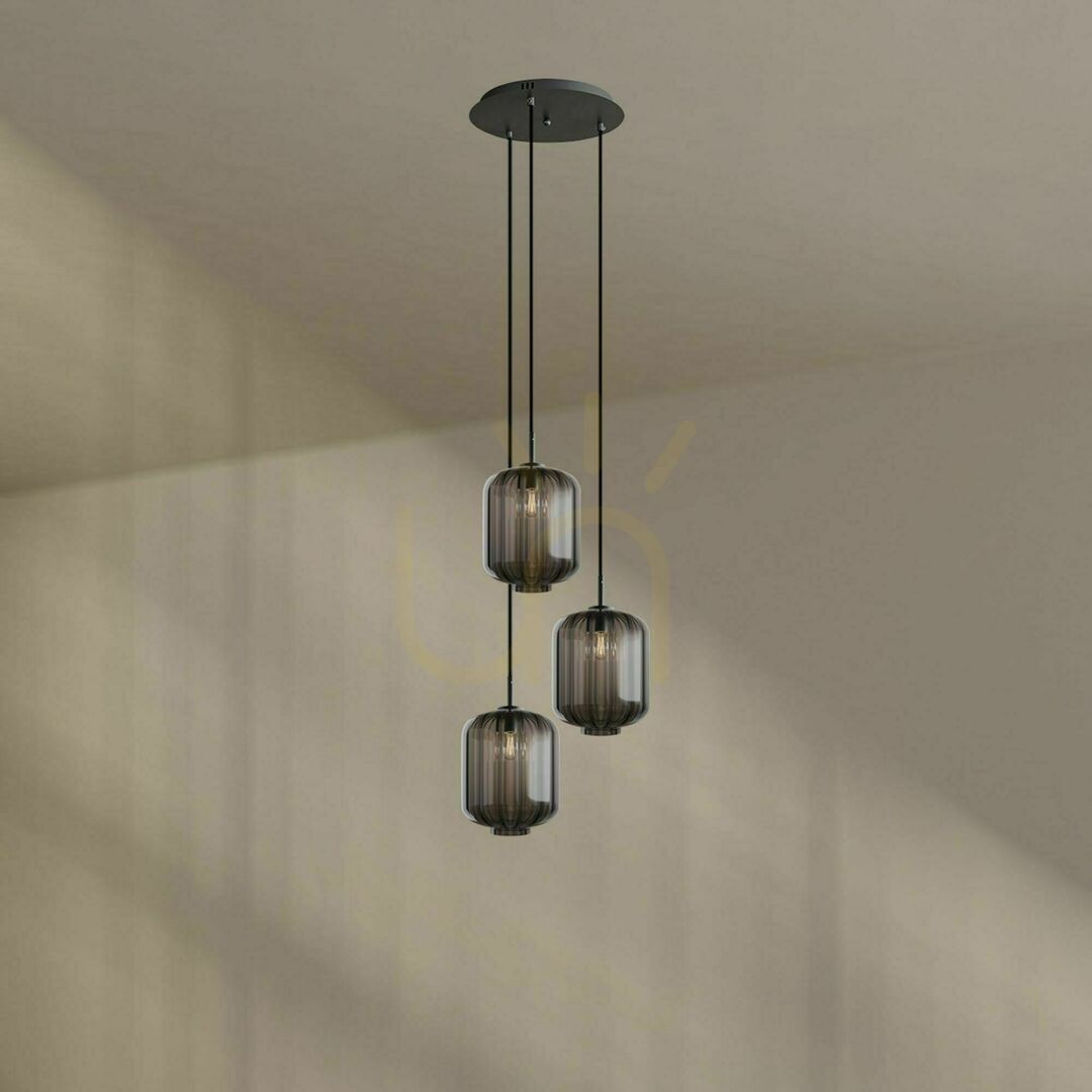 Zobrazit Lustr s.luce Velo černý skleněný 3ramenný Ø40 cm LED stmívatelný Lustr s.luce Velo černý skleněný 3ramenný Ø40 cm LED stmívatelný