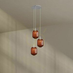 Lustr s.luce Velo černý skleněný 3ramenný Ø40 cm LED stmívatelný 6 Lustr s.luce Velo černý skleněný 3ramenný Ø40 cm LED stmívatelný small 6