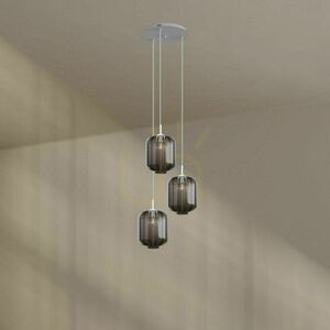Lustr s.luce Velo černý skleněný 3ramenný Ø40 cm LED stmívatelný 7 Lustr s.luce Velo černý skleněný 3ramenný Ø40 cm LED stmívatelný small 7