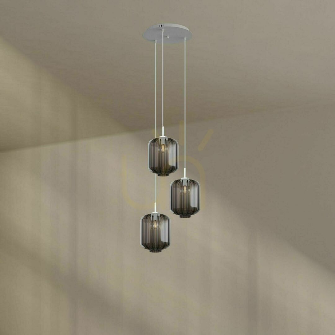 Náhled Lustr s.luce Velo černý skleněný 3ramenný Ø40 cm LED stmívatelný Lustr s.luce Velo černý skleněný 3ramenný Ø40 cm LED stmívatelný