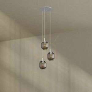 Lustr s.luce Velo bílý skleněný 3ramenný, Ø 40 cm, E27, stmívatelný 6 Lustr s.luce Velo bílý skleněný 3ramenný, Ø 40 cm, E27, stmívatelný small 6