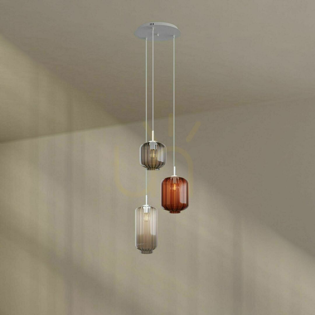 Zobrazit Lustr s.luce Velo 3x E27 sklo transparentní Ø 18/20/25 cm Lustr s.luce Velo 3x E27 sklo transparentní Ø 18/20/25 cm