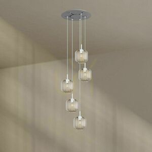Lustr s.luce Velo 5bodový skleněný průhledný, Ø 60 cm, E27 10 Lustr s.luce Velo 5bodový skleněný průhledný, Ø 60 cm, E27 small 10