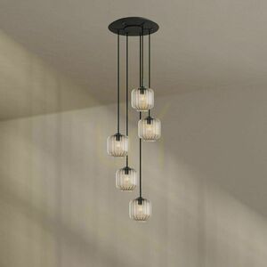 Lustr s.luce Velo 5bodový skleněný průhledný, Ø 60 cm, E27 5 Lustr s.luce Velo 5bodový skleněný průhledný, Ø 60 cm, E27 small 5