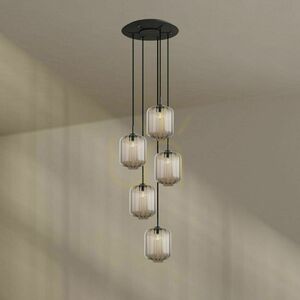 Závěsné svítidlo s.luce Velo 5x E27 sklo průhledné Ø 25 cm 500 cm 10 Závěsné svítidlo s.luce Velo 5x E27 sklo průhledné Ø 25 cm 500 cm small 10
