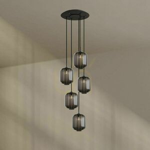 Závěsné svítidlo s.luce Velo 5x E27 sklo průhledné Ø 25 cm 500 cm 9 Závěsné svítidlo s.luce Velo 5x E27 sklo průhledné Ø 25 cm 500 cm small 9