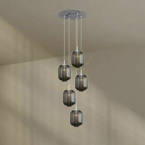 Závěsné svítidlo s.luce Velo 5 světel, sklo, Ø 25 cm, průhledné small 13
