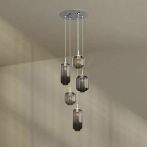 Lustr s.luce Velo 5x E27 sklo kov transparentní, Ø 60 cm 8 Lustr s.luce Velo 5x E27 sklo kov transparentní, Ø 60 cm small 8