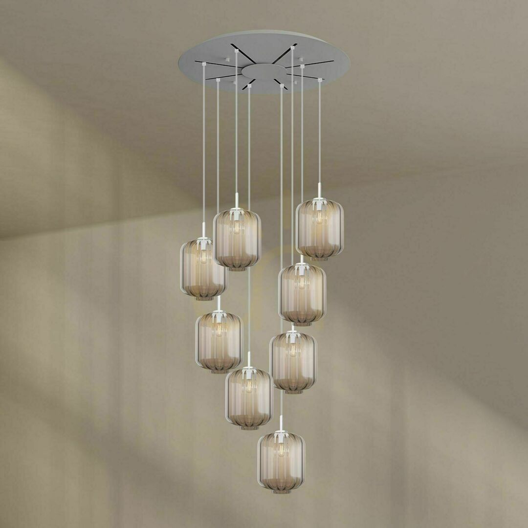 Zobrazit Lustr s.luce Velo 8ramenný hnědý skleněný moderní Ø 80 cm Lustr s.luce Velo 8ramenný hnědý skleněný moderní Ø 80 cm