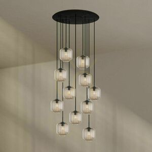 Lustr s.luce Velo černý 12x E27, sklo/kov, Ø 20 cm, minimalistický 3 Lustr s.luce Velo černý 12x E27, sklo/kov, Ø 20 cm, minimalistický small 3