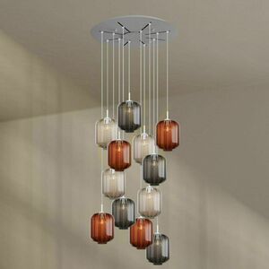 Lustr s.luce Velo černý 12x E27, sklo/kov, Ø 20 cm, minimalistický 9 Lustr s.luce Velo černý 12x E27, sklo/kov, Ø 20 cm, minimalistický small 9